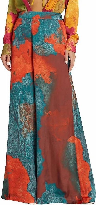 Special Discounts Inside!Ara Full Length Pants In Orange-Blue