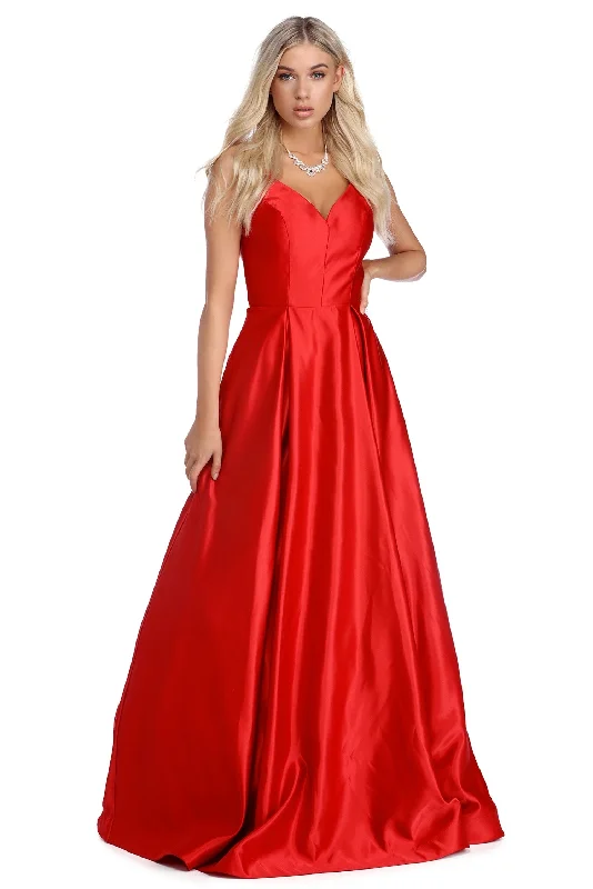 Time to Snag a Bargain!Aubree Ravishing Satin Ball Gown