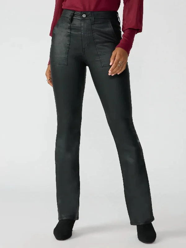Upgrade for Less!Birdy Coated Flare In Black