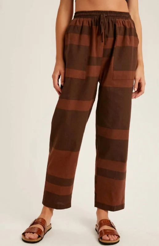 Find the Best Deals Here!Color Block Slouchy Pants In Brown