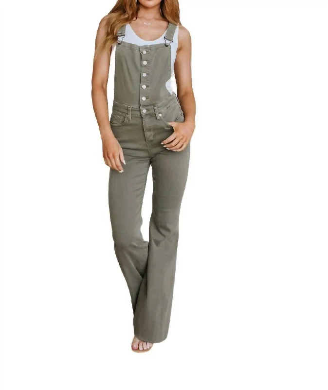 Score Huge Discounts Today!Control Top Release Hem Overalls In Olive