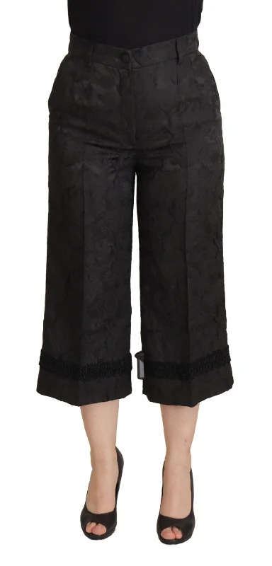 Everything Must Go!Dolce & Gabbana Elegant  Brocade Cropped Women's Pants