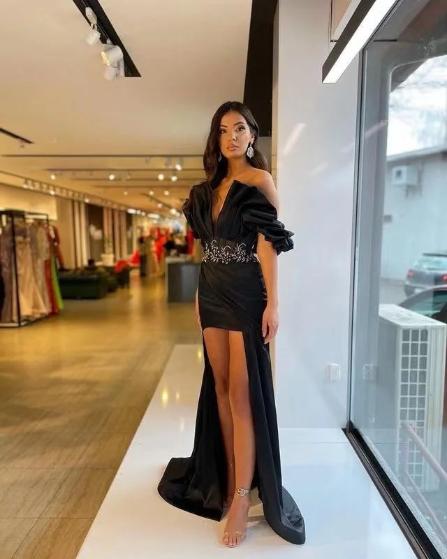 Don’t Wait – Shop Today!ED2088 Senior Irregular Evening Dresses Fashion V-Neck Printed Pleated Dress Backless Sexy Banquet Party Dress Don’t Wait – Shop Today!ED2088 Senior Irregular Evening Dresses Fashion V-Neck Printed Pleated Dress Backless Sexy Banquet Party Dress