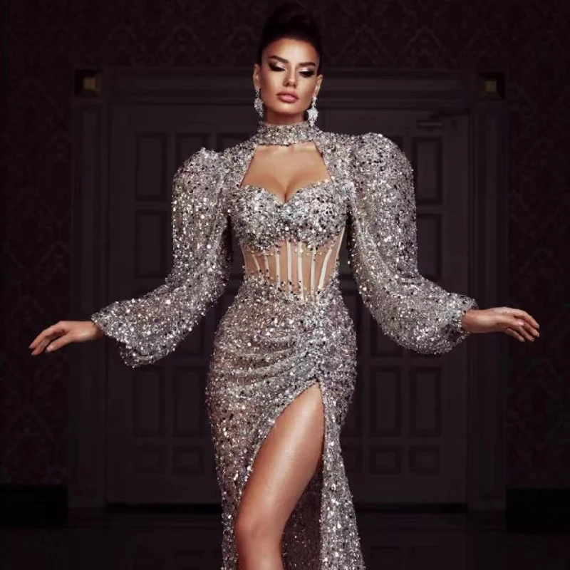 Get the Best for Less!ED2180 Party Queen Sequin Prom Night Boutique Long Sleeve Evening Gowns Stage Sing Clothing Get the Best for Less!ED2180 Party Queen Sequin Prom Night Boutique Long Sleeve Evening Gowns Stage Sing Clothing