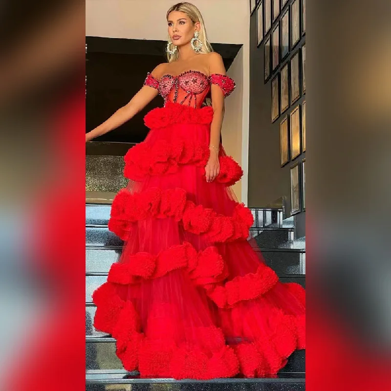 The Best Sale of the Year!ED2299 Kimshein Womens Fancy Clothing Birthday Dresses Slash Neck Red Crystal Mesh Dress Prom Wedding Dress Women The Best Sale of the Year!ED2299 Kimshein Womens Fancy Clothing Birthday Dresses Slash Neck Red Crystal Mesh Dress Prom Wedding Dress Women