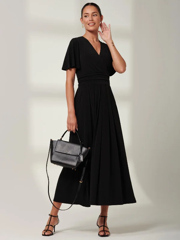 Your Favorite Sale is Back!Eldoris Angel Sleeve Jersey Maxi Dress, Black