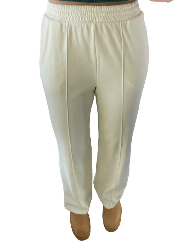 Great Deals, Just for You!Front Seam Lounge Pants In Cream