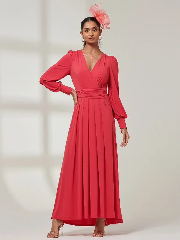 Find the Best Deals Here!Giulia Long Sleeve Maxi Dress, Red
