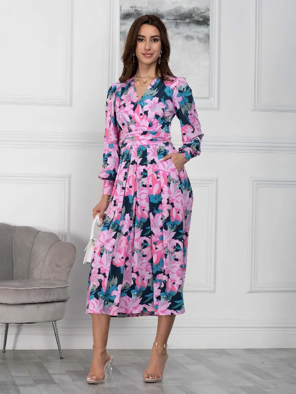 Unlock Huge Savings Now!Jolie Moi Allyn Long Sleeved Maxi Dress, Floral Multi