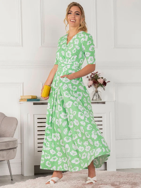 Unbeatable Prices!Jolie Moi Freya Floral Print Maxi Dress, Green Floral