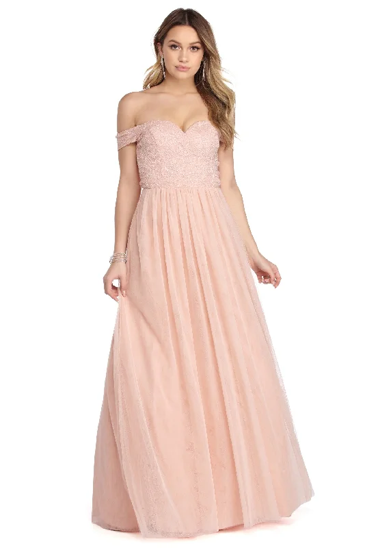 More Discounts, More Joy!Juliet Off The Shoulder Tulle Dress