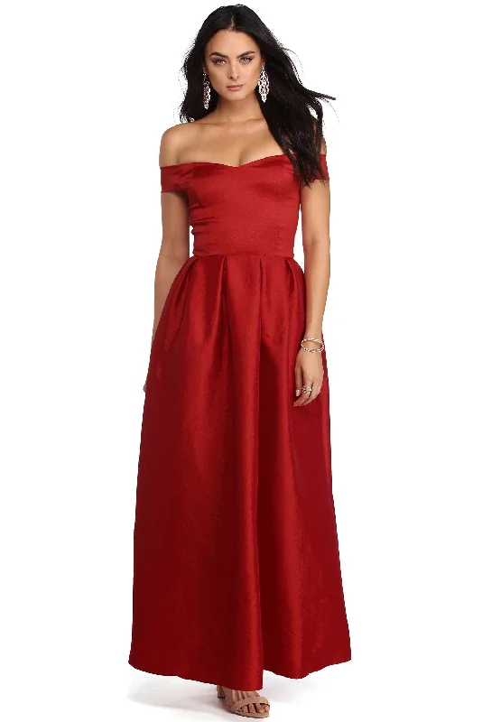 Price Drops You’ll Love!Lucia Off The Shoulder Taffeta Ballgown