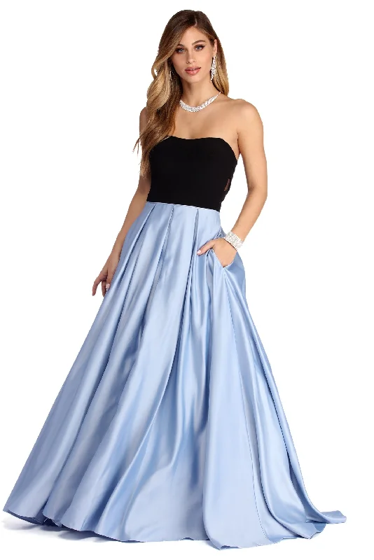 Instant Savings Await!Marie Strapless Satin Ball Gown
