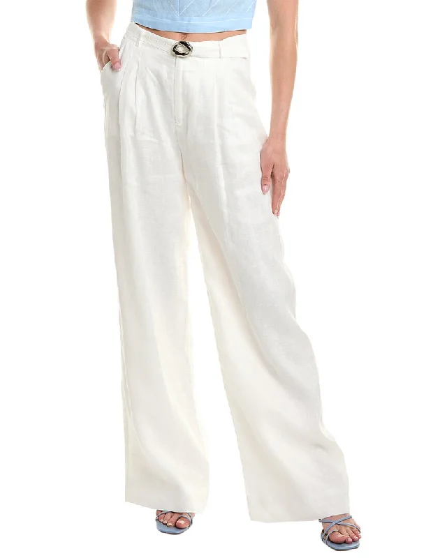 Only a Few Left – Order Now!Nicholas Calista Belted Wide Leg Linen-Blend Pant
