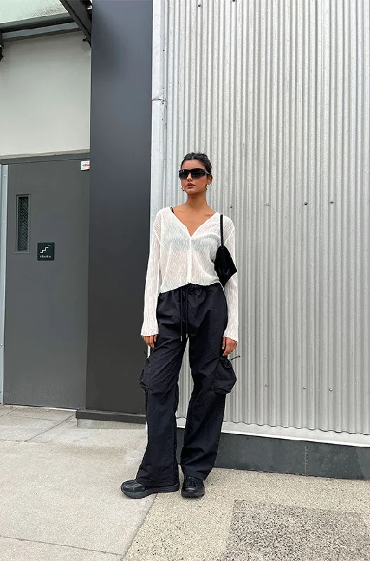 Special Offer – Act Fast!NYLON PANTS WITH RUCHED POCKETS