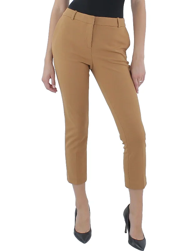 Unmissable Offers Await!Petites Womens Cropped Solid Straight Leg Pants