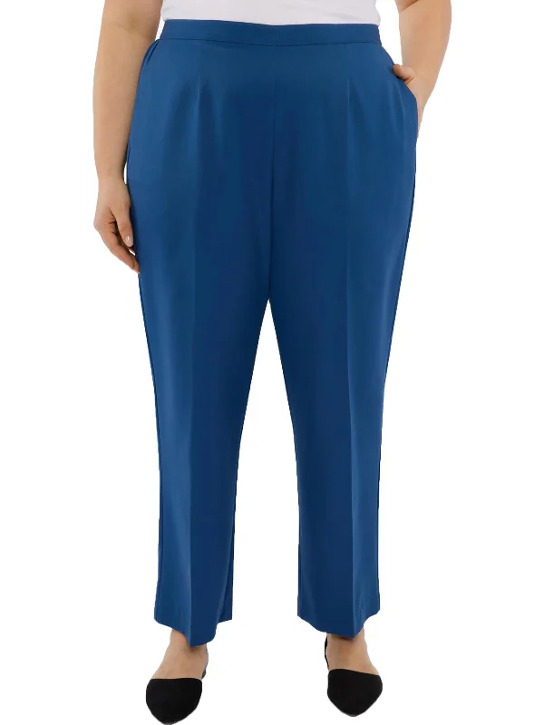 Lowest Prices Guaranteed!Plus Womens Front Darts Straight Leg Straight Leg Pants