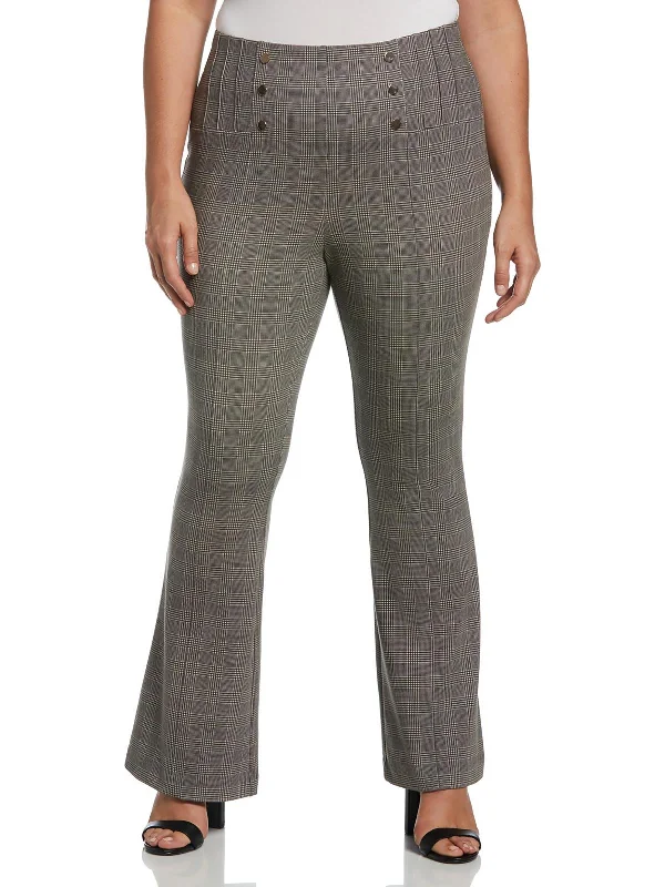 Huge Price Cuts Await!Plus Womens High Rise Stretch Bootcut Pants