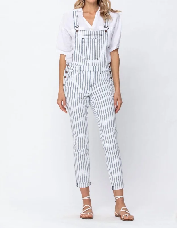 Limited Edition, Limited Price!Railroad Stripe Overalls In Blue