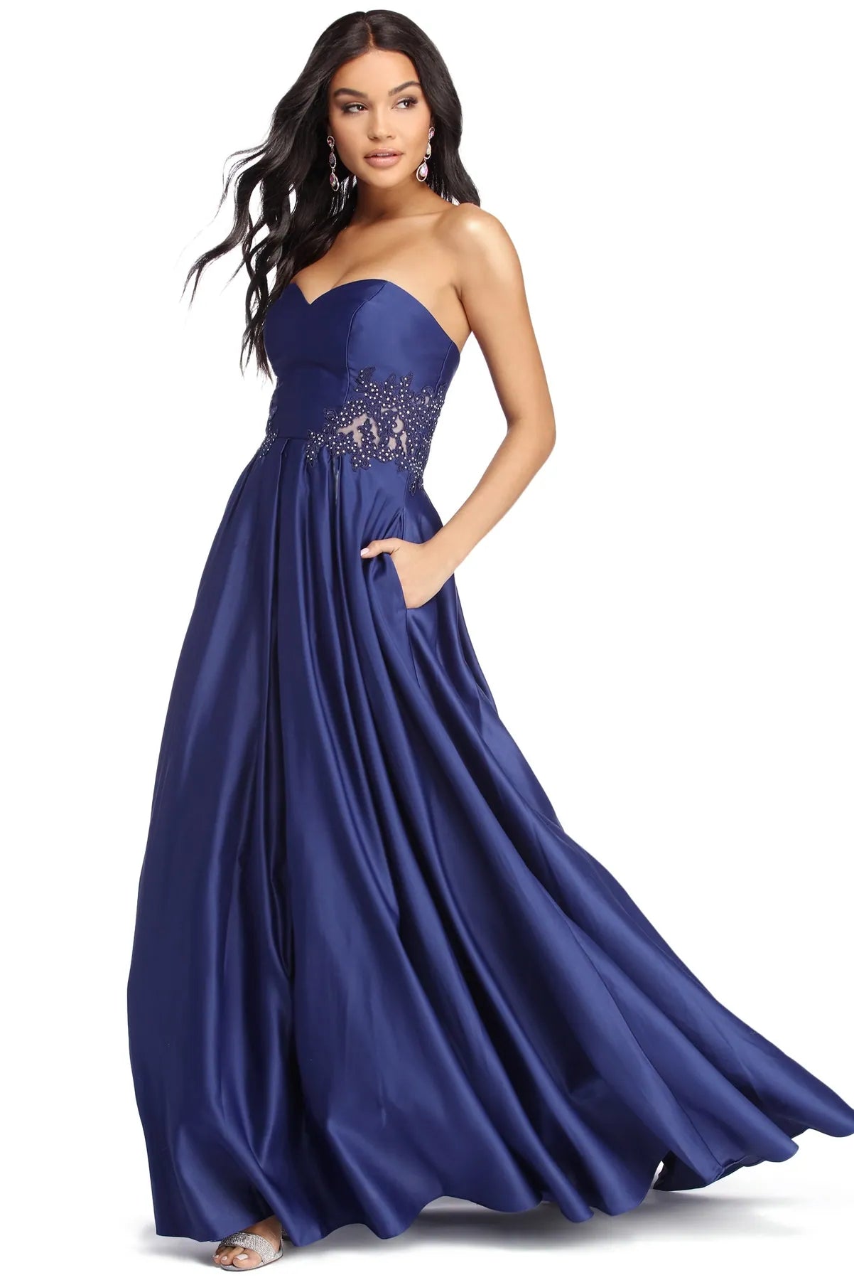 Score Huge Discounts Today!Roseynn Satin Sweetheart Ball Gown