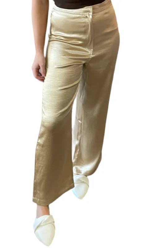 Massive Price Cuts!Satin Pants In Champagne