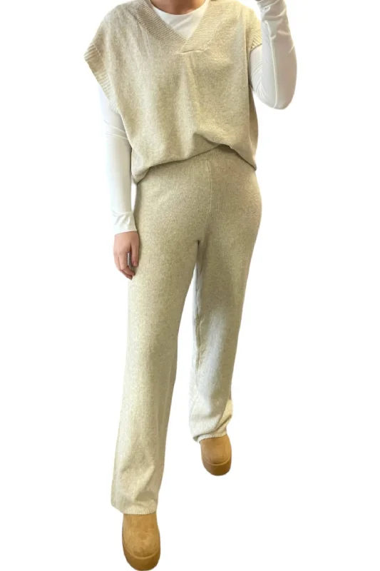 Limited Time Offer!Sweater Pants In Oatmeal
