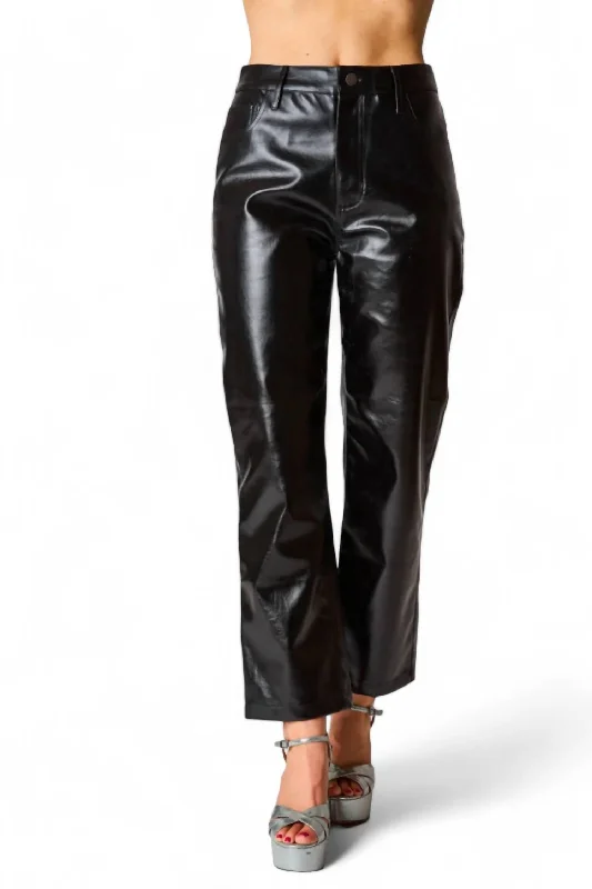 Score Big Savings Today!Travolta High-Rise Metallic Pants In Onyx