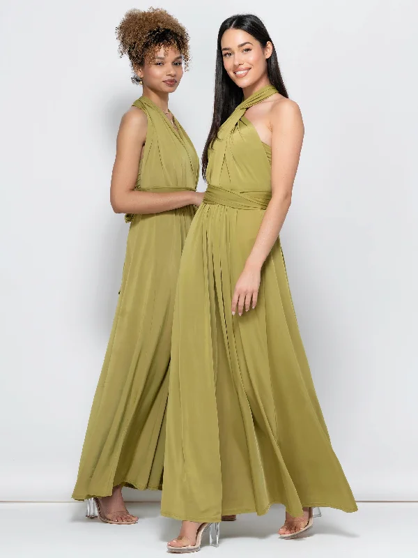 Shop Today, Save Tomorrow!Twist & Tie Multiway Bridesmaid Maxi Dress with Bandeau, Olive Green