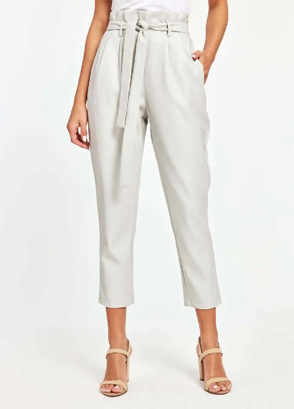 Huge Price Cuts Await!Uptown Paper Bag Pants In Grey