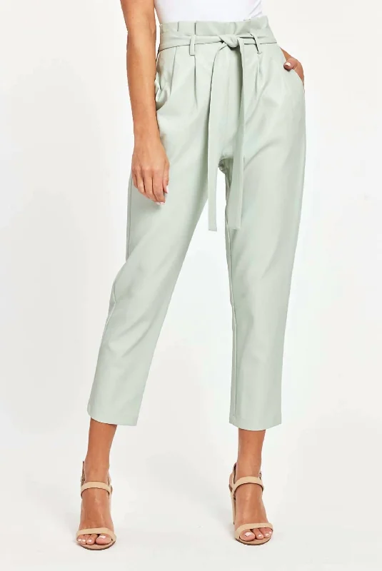 Special Offer – Act Fast!Uptown Paper Bag Pants In Mint
