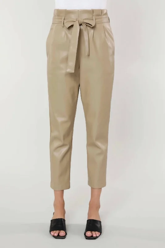 Flash Sale – Act Fast!Uptown Paper Bag Pants In Taupe