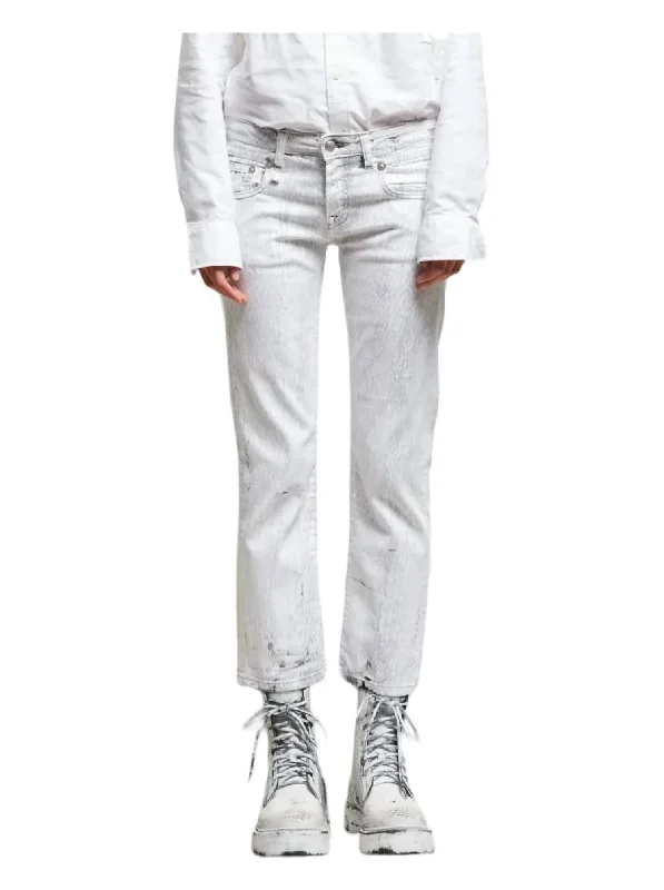 Score Huge Discounts Today!Women's Classic Boy Straight Leg Pants In Crackled Grey