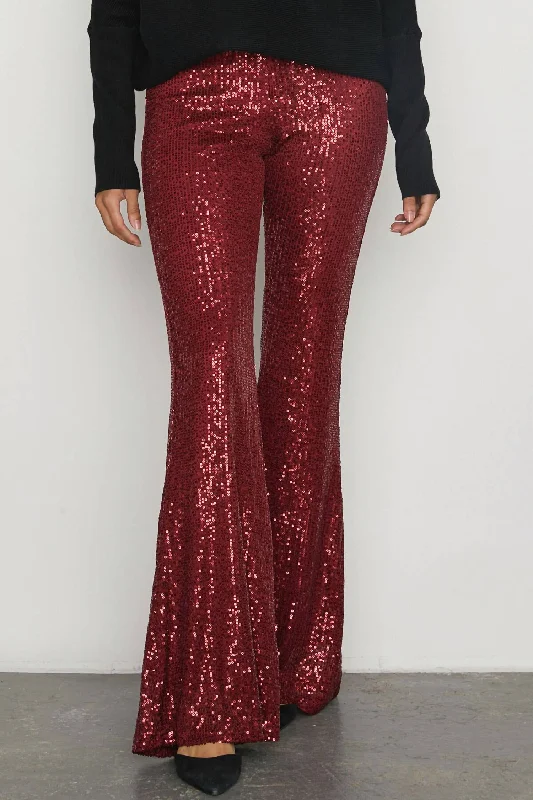 Get More for Less!Women's Sequin Pants In Red