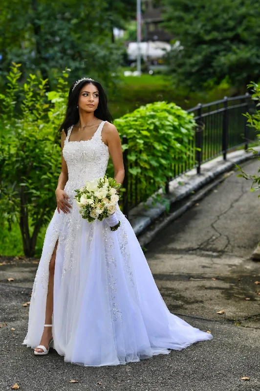 The Sale You’ve Been Waiting For!Alessandra Rinaudo Custom Beaded Sleeveless Square Neck Ball Gown