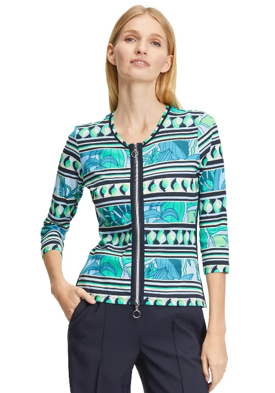 Shop Today, Save Tomorrow!Betty Barclay Ribbed Panel Print Jersey Jacket, Multi