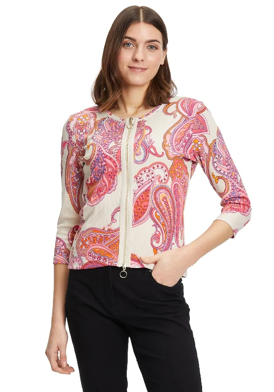 Limited Edition, Limited Price!Betty Barclay Paisley Print Jersey Jacket, Pink Multi