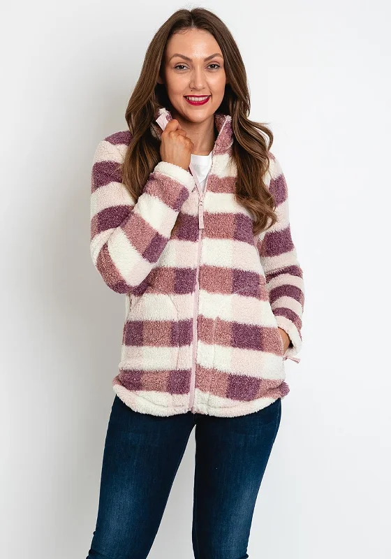 Shop Before It’s Gone!Columbia Womens West Bend™ Full Zip Sherpa Check Jacket, Purple Multi