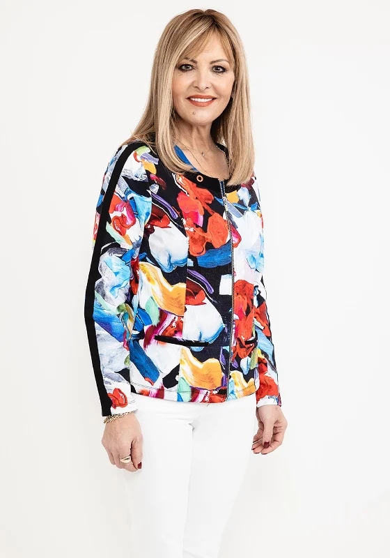 Unmissable Offers Await!Dolcezza Bold Print Zipped Jacket, Multi