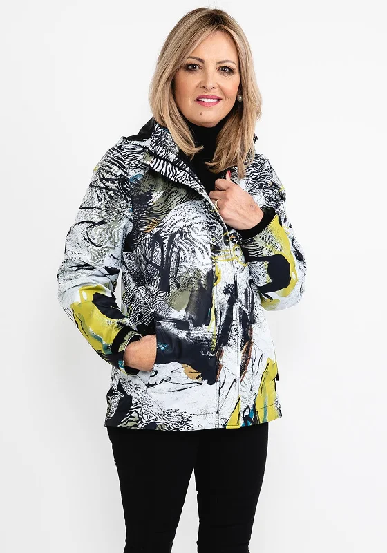 Don't Miss Out!Dolcezza Print Fleece Lined Jacket, Black Multi