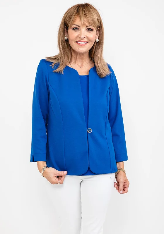 Your Wallet Will Thank You!Leon Collection Single Button Short Jacket, Royal Blue
