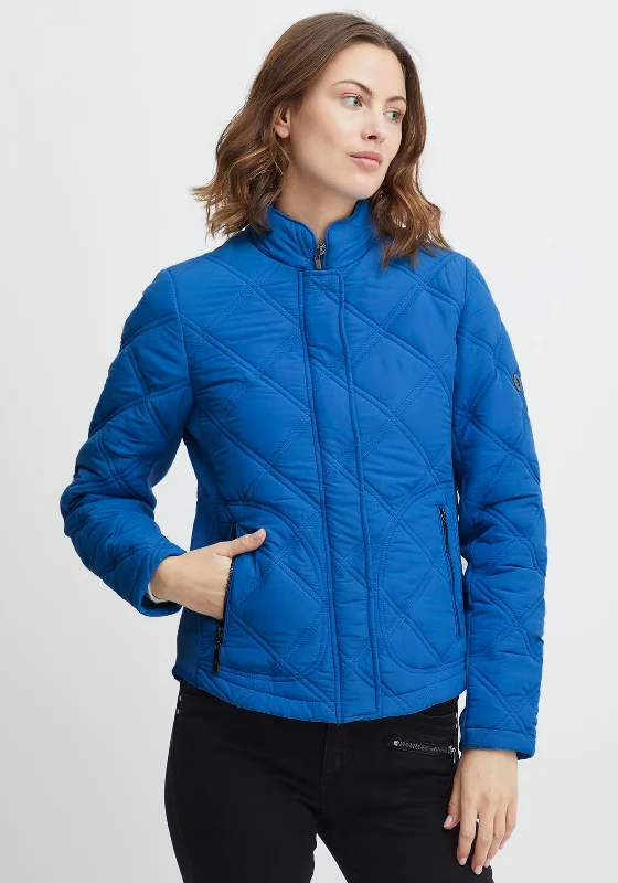 Save More Than Ever!Fransa Diamond Quilted Short Jacket, Daphne Blue