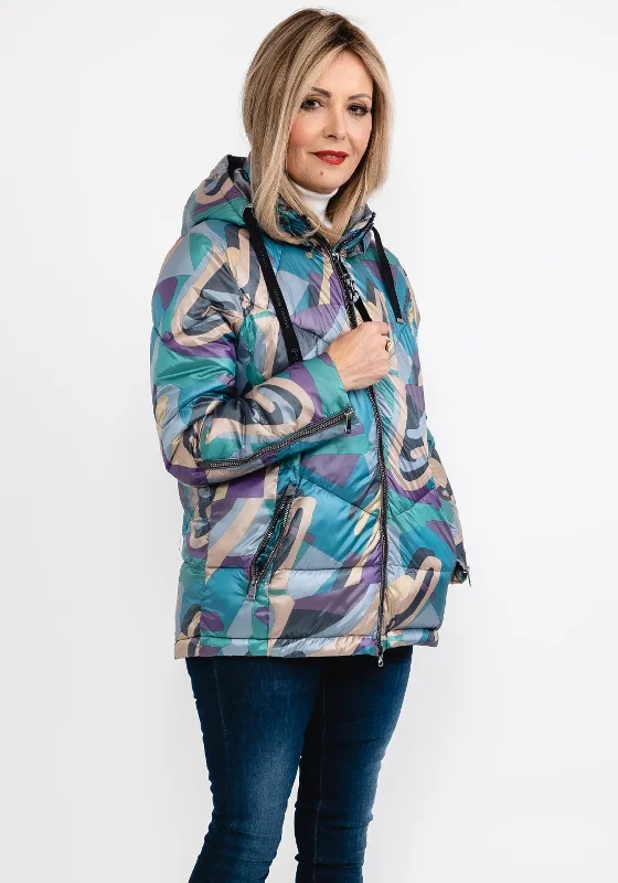 Get More for Less!Green Goose Multi Print Quilted Short Jacket, Multi