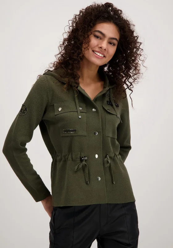 One Day Only – Huge Savings!Monari Hooded Knit Jacket, Khaki