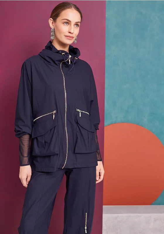 Act Fast – Limited Time Savings!Naya Hooded Light Short Jacket, Navy