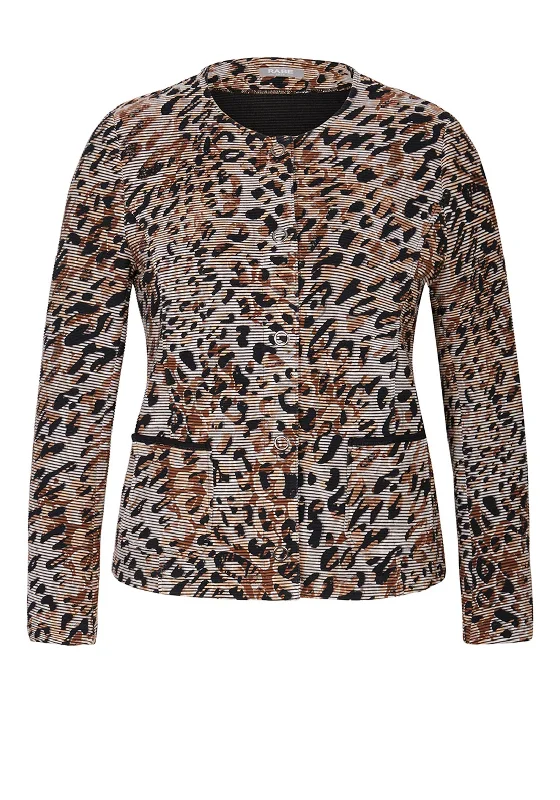 Exclusive Deals Just for You!Rabe Animal Print Short Light Jacket, Beige