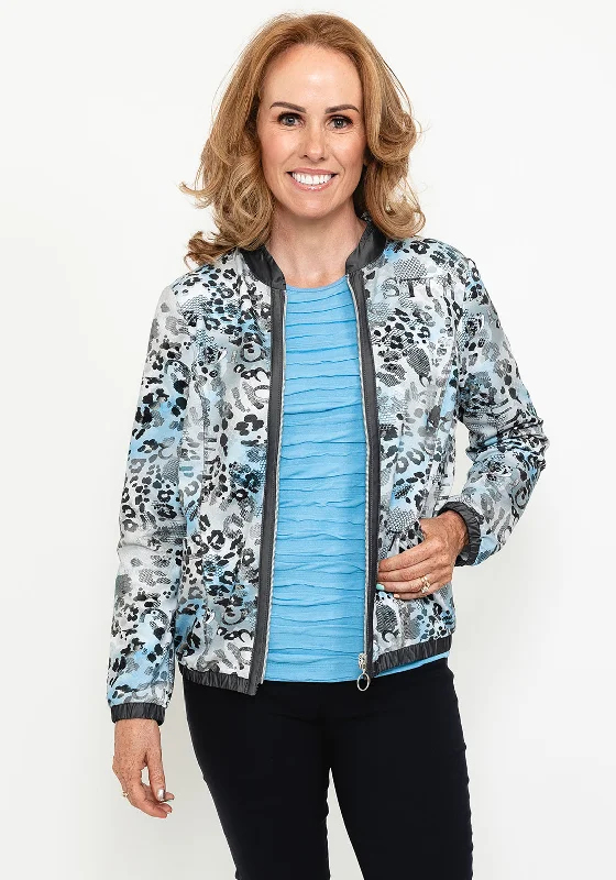 Instant Savings Await!Rabe Animal Print Lightweight Jacket, Grey