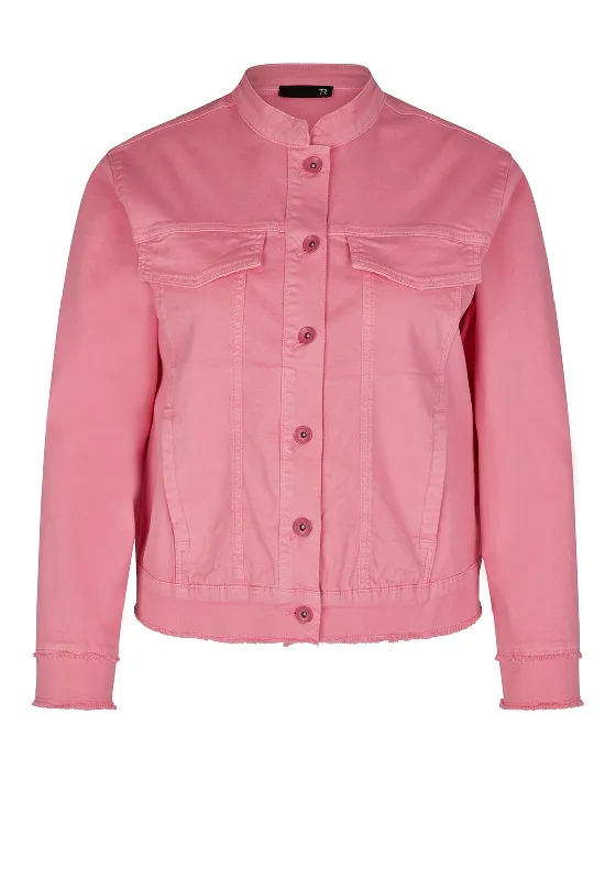 Massive Price Cuts!Rabe Frayed Trim Cotton Jacket, Pink