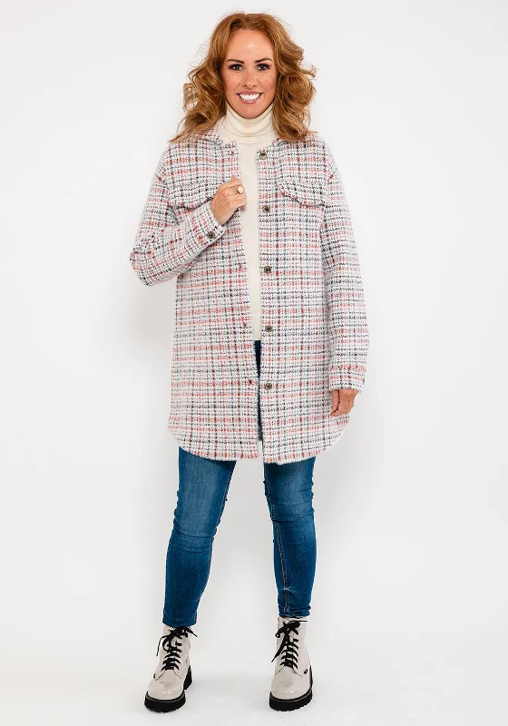 Save Money, Shop Happy!Rino & Pelle Anna Faux Fur Shirt Jacket, Cayenne Tweed
