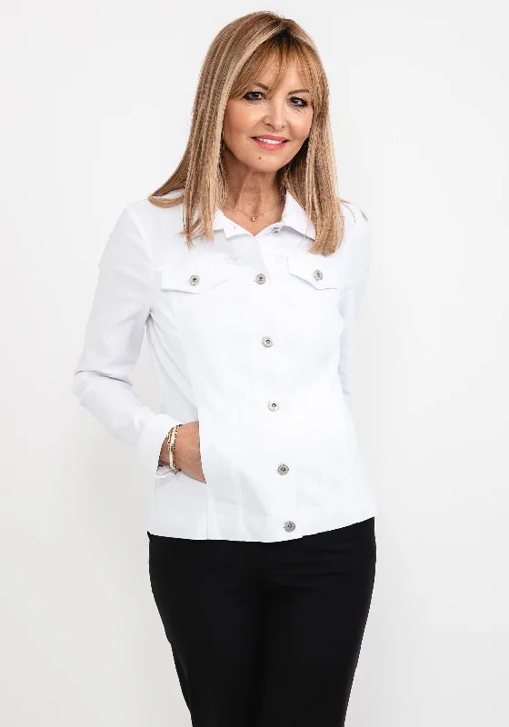 Time to Snag a Bargain!Robell Happy Denim Effect Jacket, White