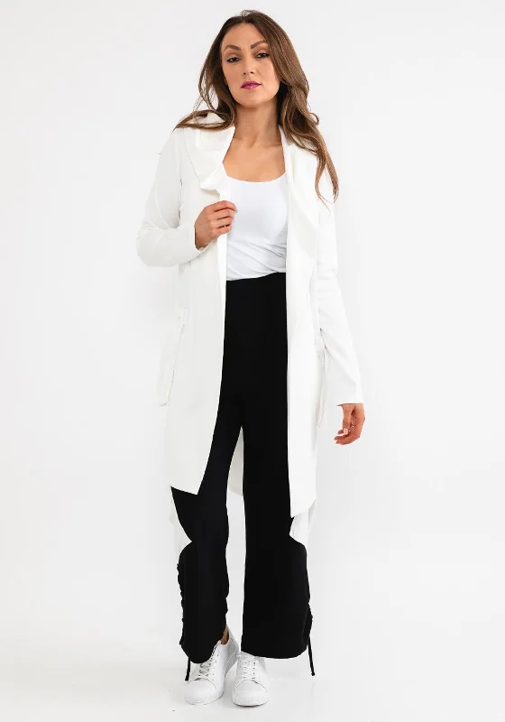 Upgrade for Less!Ever Sassy Balloon Waterfall Jacket, Off White